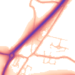 Daytime road noise heatmap for IP21 4FZ