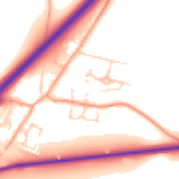 Daytime road noise heatmap for IP21 4HE