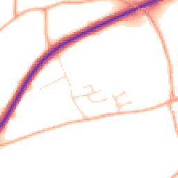 Daytime road noise heatmap for IP21 4JG