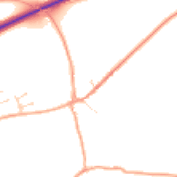 Daytime road noise heatmap for IP21 4JZ