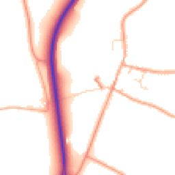 Daytime road noise heatmap for IP21 4NN