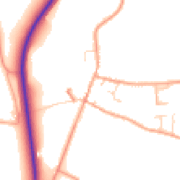 Daytime road noise heatmap for IP21 4NQ