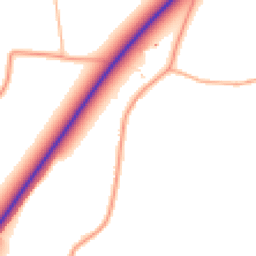 Daytime road noise heatmap for IP21 4NS