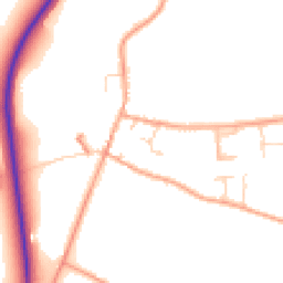 Daytime road noise heatmap for IP21 4PW