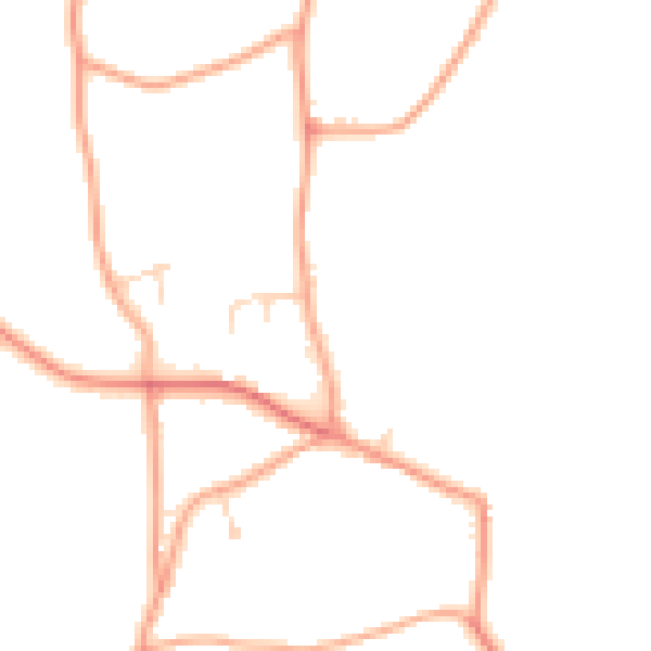Daytime road noise heatmap for IP21 4QZ
