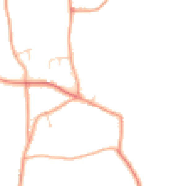 Daytime road noise heatmap for IP21 4RR