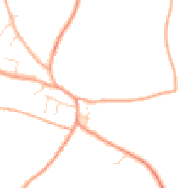 Daytime road noise heatmap for IP21 4SQ
