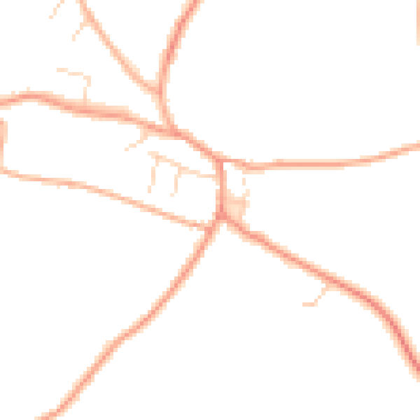 Daytime road noise heatmap for IP21 4SY