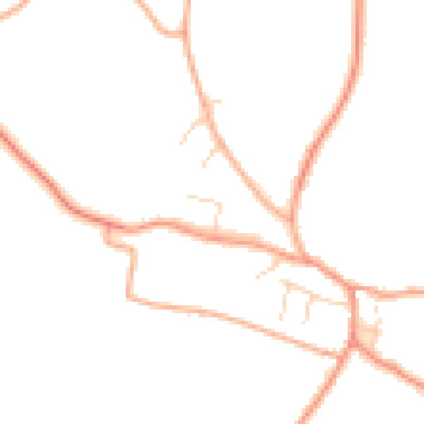 Daytime road noise heatmap for IP21 4TJ