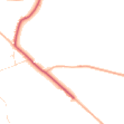 Daytime road noise heatmap for IP21 5TP