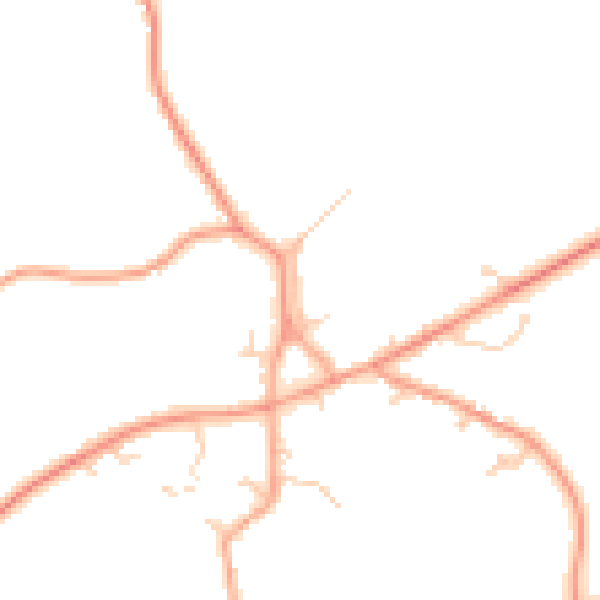 Daytime road noise heatmap for IP22 1AG
