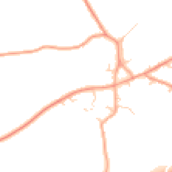 Daytime road noise heatmap for IP22 1AL