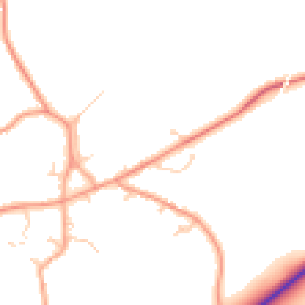 Daytime road noise heatmap for IP22 1AP