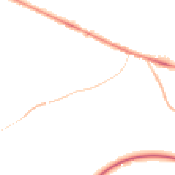 Night-time road noise heatmap for IP22 1AT