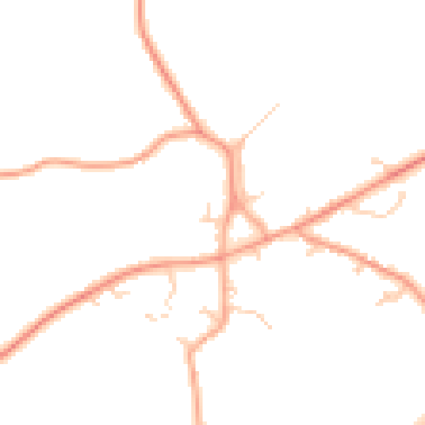Daytime road noise heatmap for IP22 1AX