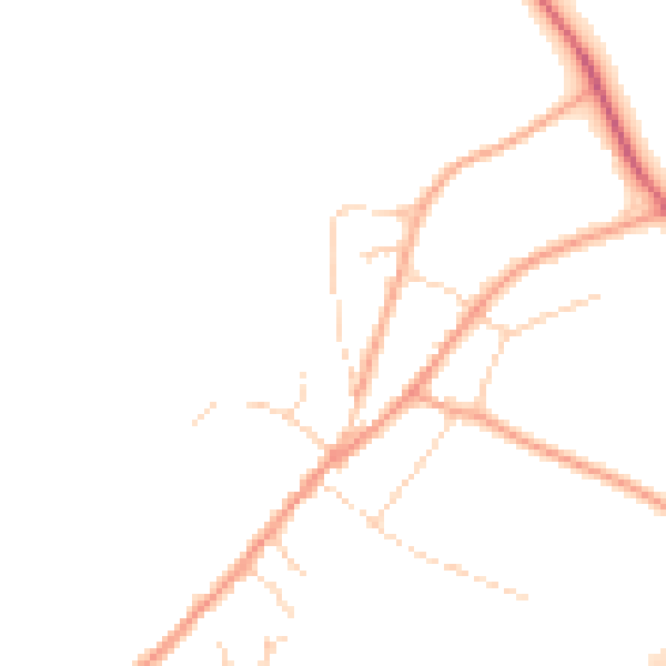 Daytime road noise heatmap for IP22 1DL