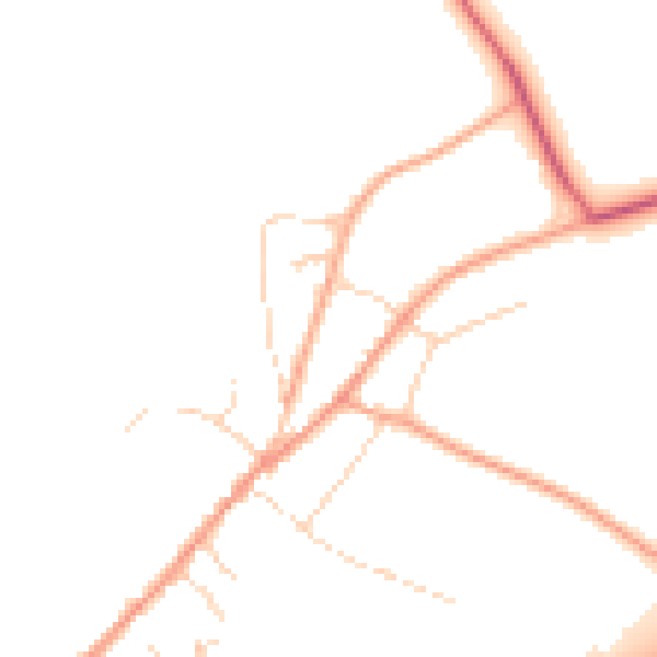 Daytime road noise heatmap for IP22 1DW