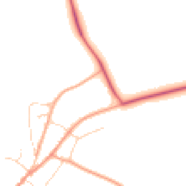 Daytime road noise heatmap for IP22 1FF