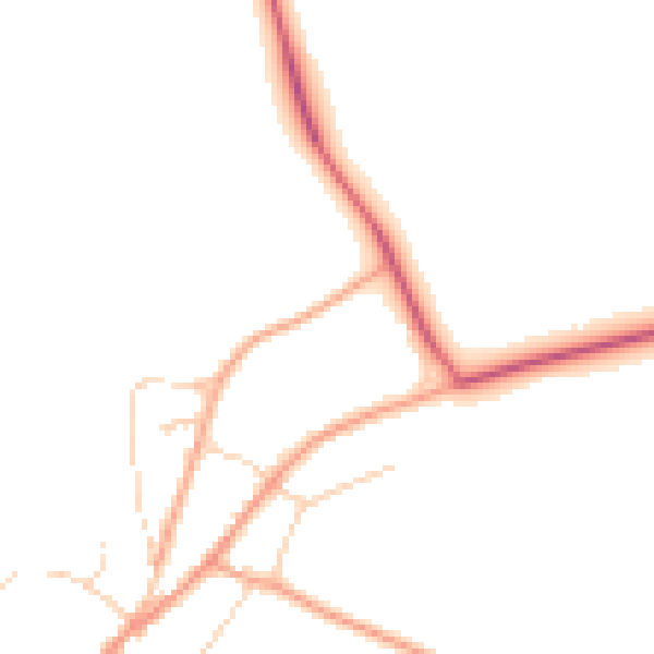 Daytime road noise heatmap for IP22 1FH