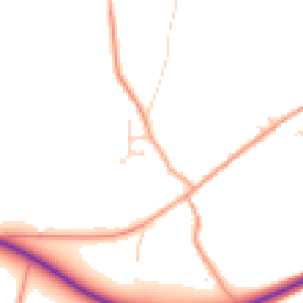 Daytime road noise heatmap for IP22 1HE
