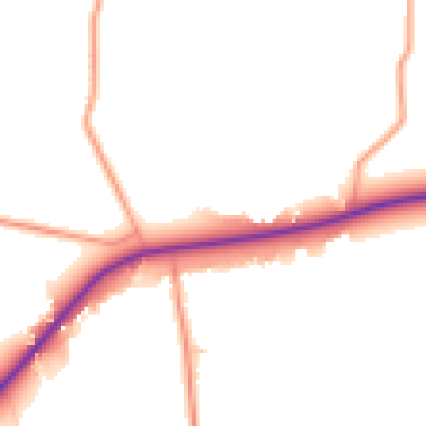 Daytime road noise heatmap for IP22 1PP