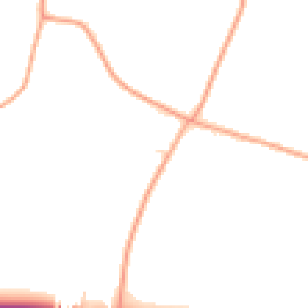 Daytime road noise heatmap for IP22 2BA
