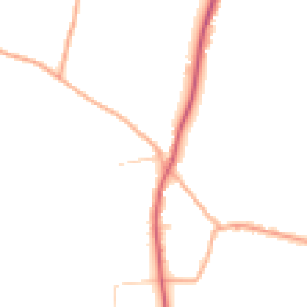 Daytime road noise heatmap for IP22 2DL
