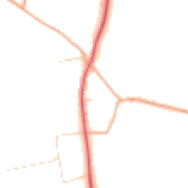Daytime road noise heatmap for IP22 2DU