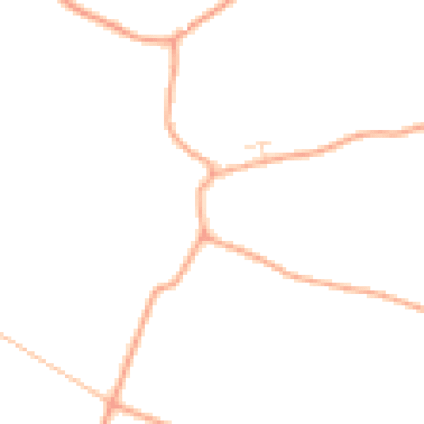 Daytime road noise heatmap for IP22 2JQ