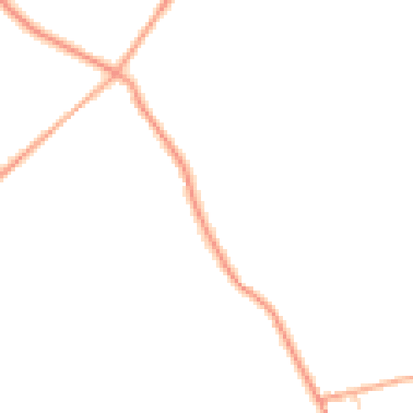 Daytime road noise heatmap for IP22 2PS