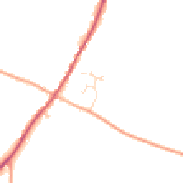 Daytime road noise heatmap for IP22 2QL