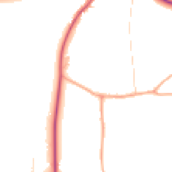 Daytime road noise heatmap for IP22 2QW