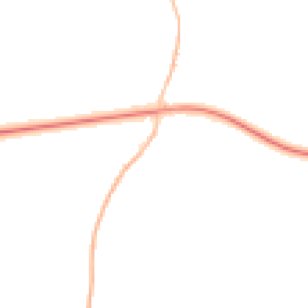 Night-time road noise heatmap for IP22 2RR