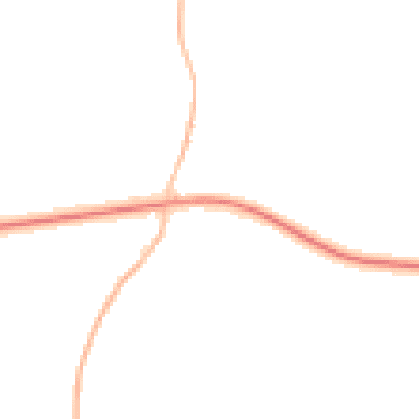 Night-time road noise heatmap for IP22 2SA