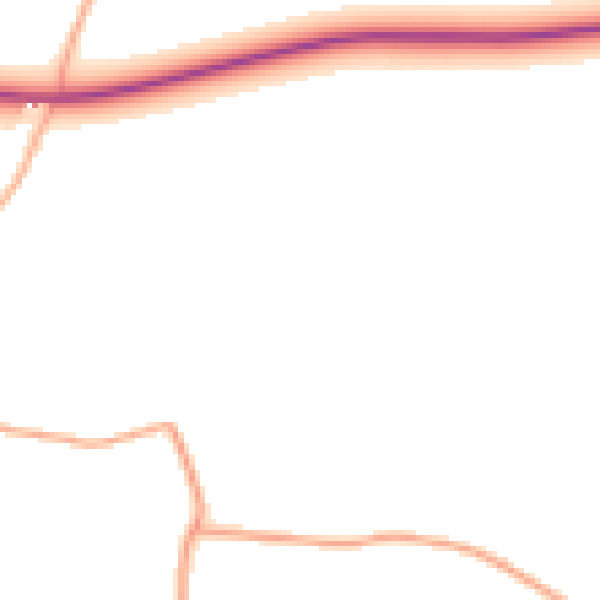 Daytime road noise heatmap for IP22 2SP