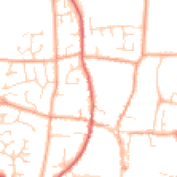 Daytime road noise heatmap for IP22 4EH