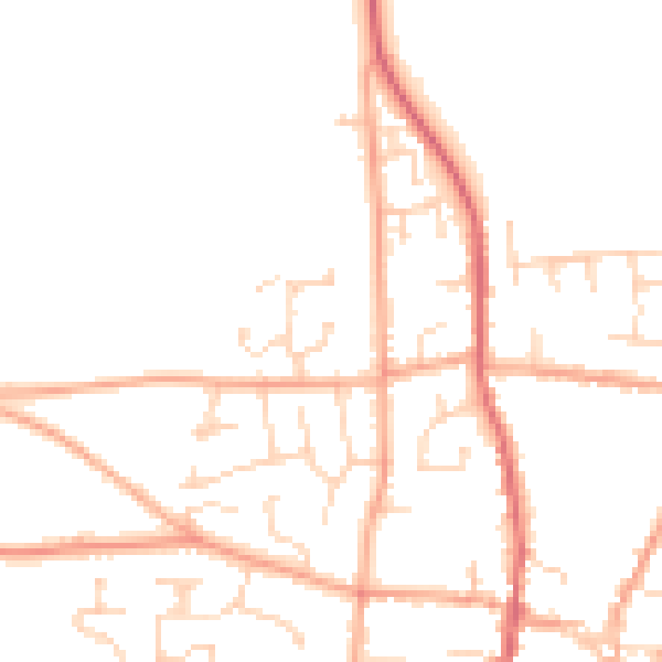 Daytime road noise heatmap for IP22 4FJ