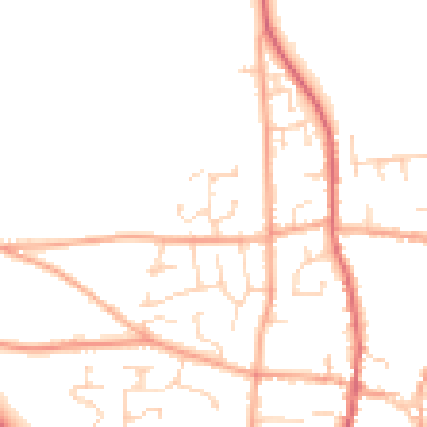 Daytime road noise heatmap for IP22 4FL