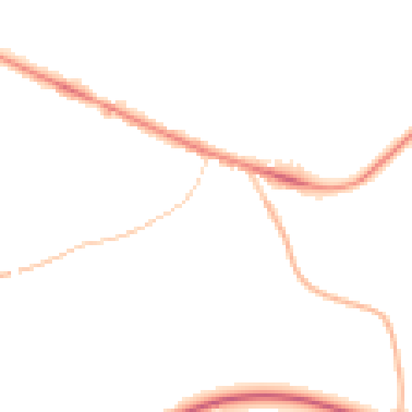 Night-time road noise heatmap for IP22 4LA