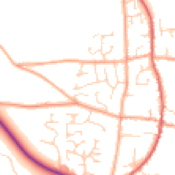 Daytime road noise heatmap for IP22 4LT