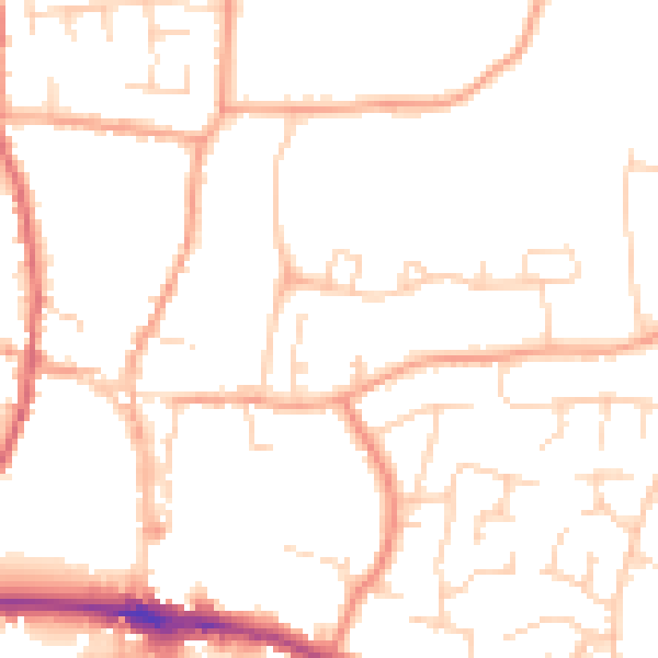 Daytime road noise heatmap for IP22 4NU