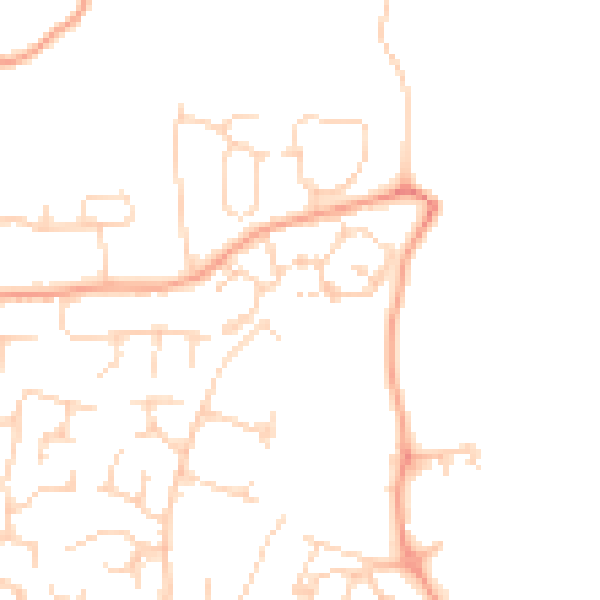 Daytime road noise heatmap for IP22 4UA