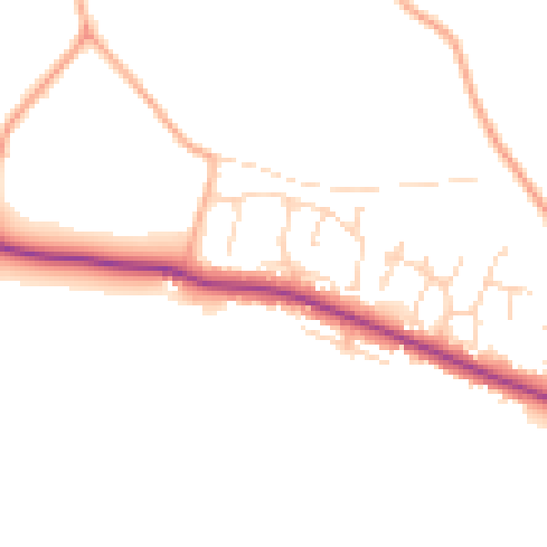 Daytime road noise heatmap for IP22 5RJ