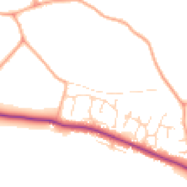 Daytime road noise heatmap for IP22 5RN