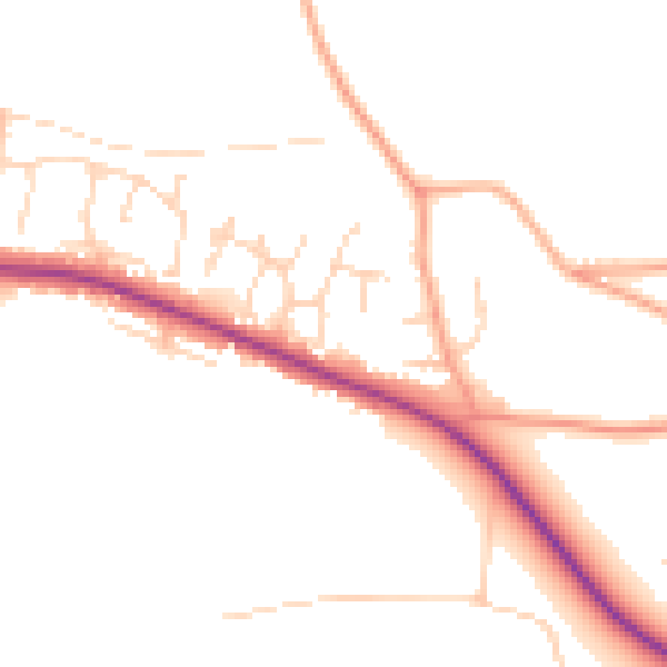 Daytime road noise heatmap for IP22 5SL