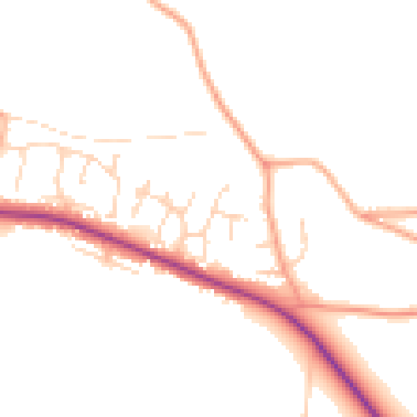 Daytime road noise heatmap for IP22 5SN