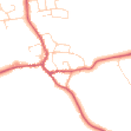 Daytime road noise heatmap for IP23 7AP