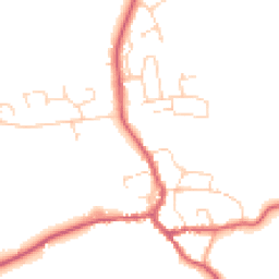 Daytime road noise heatmap for IP23 7AQ