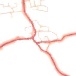 Daytime road noise heatmap for IP23 7AY