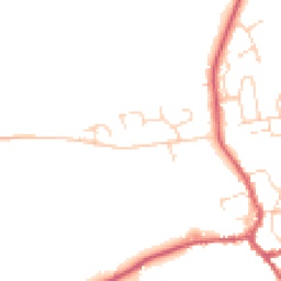 Daytime road noise heatmap for IP23 7BL